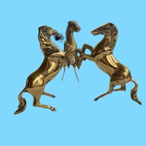 VINTAGE 70’s Brass Horse statue